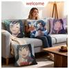 Anime Weathering With You Cushion Cover 1Pcs Decorative Covers Soft Cushion Case For Sofa Couch Decor 40X40 45X45 Pillowcases