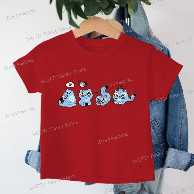 KPop Demon Hunters Tiger T-shirt Baby Girls Boys New Cartoon Cotton Tee Cute Tiger Print Crew Neck Cool Kids Tee Movie T-shirts