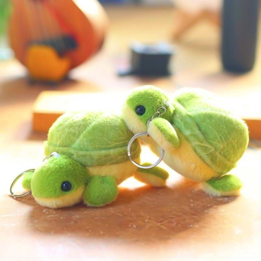Cartoon Plush Turtle Key Ring Vegetable Texture Green Turtle Doll Key Ring  Bag Pendant