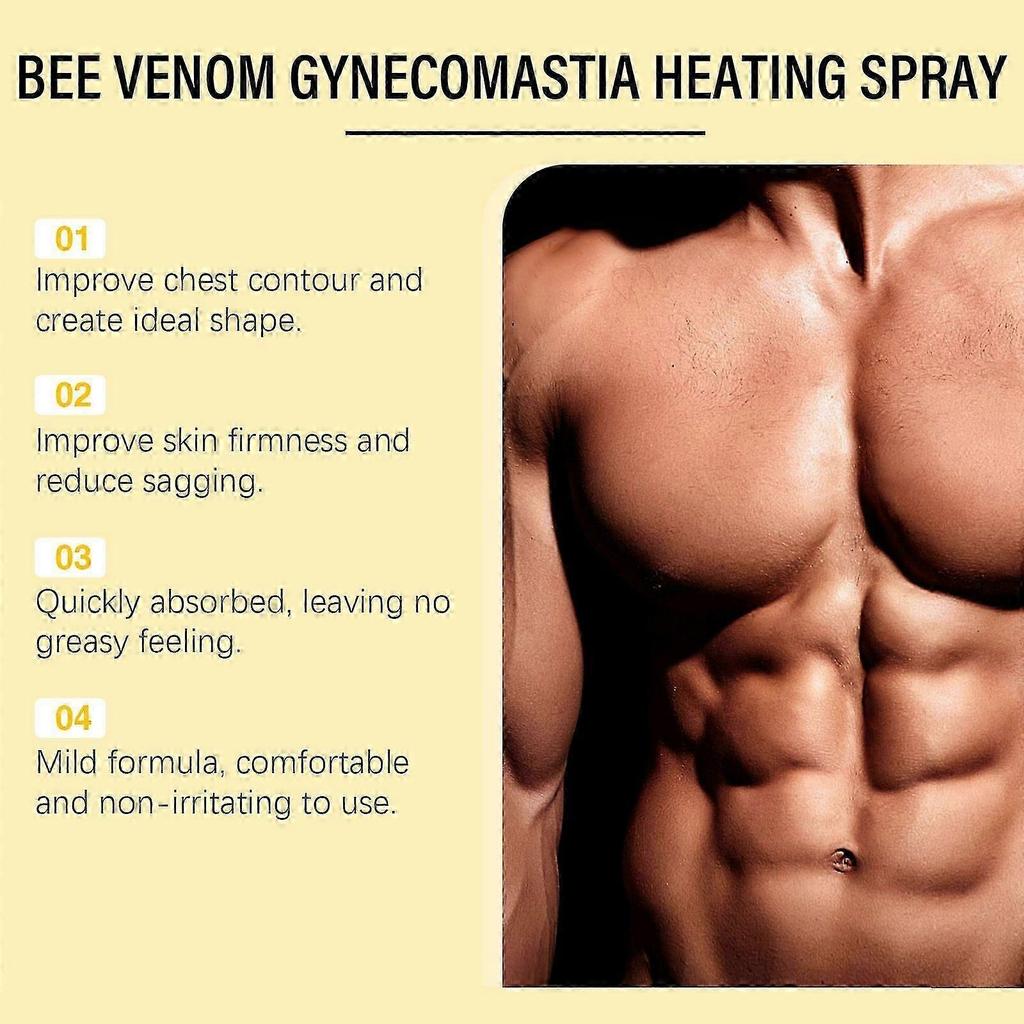 Men's Chest Firming Spray, Male Care, Body Contouring, Non-Greasy, Skin Tightening ,30ml