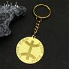 Afrikanisches Ethnisch Amazigh Berber Symbol Medaille Schlüsselanhänger für Frauen Männer Edelstahl Gold Silber Farbe Schlüsselring Schmuck Geschenk
