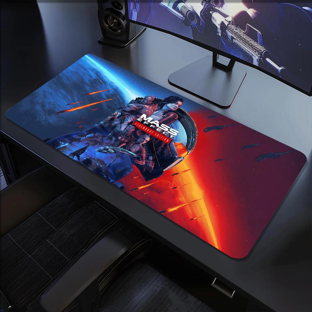 Mass Effect L-Legendary Edition Game Mouse Pad Large Desk Mat Keyboard Ergonomic Office Rubber PC Non-slip Anti-fray Home Custom
