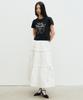 Nigaennikol Frill Tiered Long Skirt_Ivory