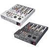 4-Kanal-Mischpult Mini Professionell Live-Studio Audio Mixer USB-Mischkonsole DJ Bühne KTV 48V schwarz/silber