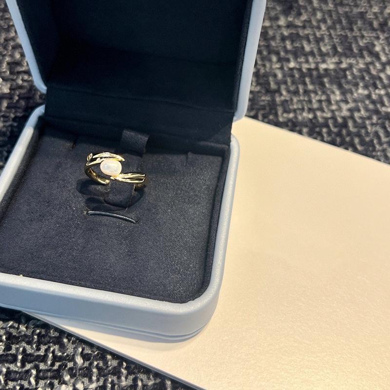 

Женский браслет Hejia из стерлингового серебра с жемчугом в виде оливковых листьев и кольцом – Дизайн класса люкс Copper