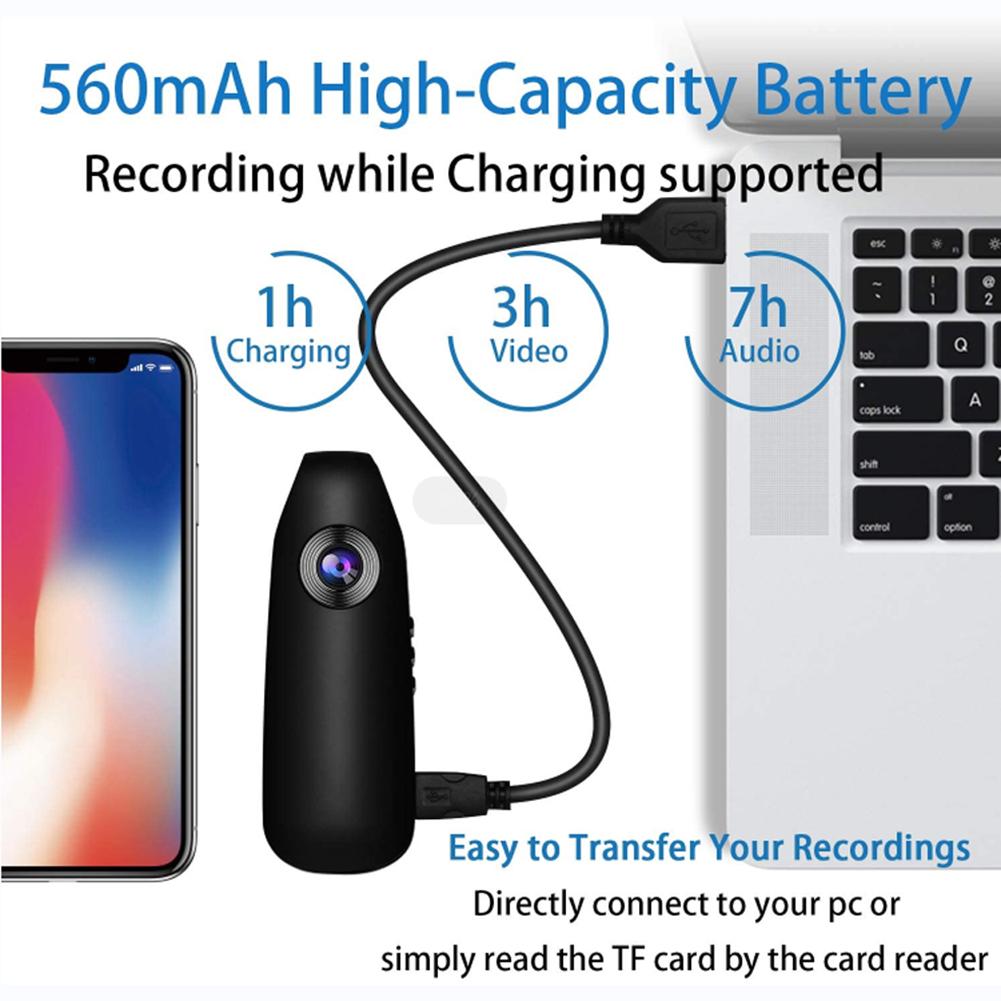 007 1080P Full-HD Mini DV Camera Cycling Video Recorder with Clip Motion Activate Portable Pocket Body Cam High Speed BodyCamera