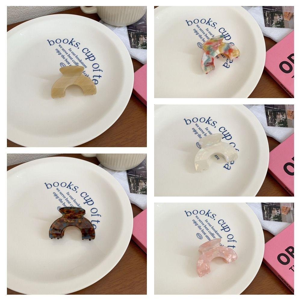 Bogenform Essigsäure Haarspange Klein Geometrie Haar Krabbenklemme Elegant Retro Hai-Klammer Täglich