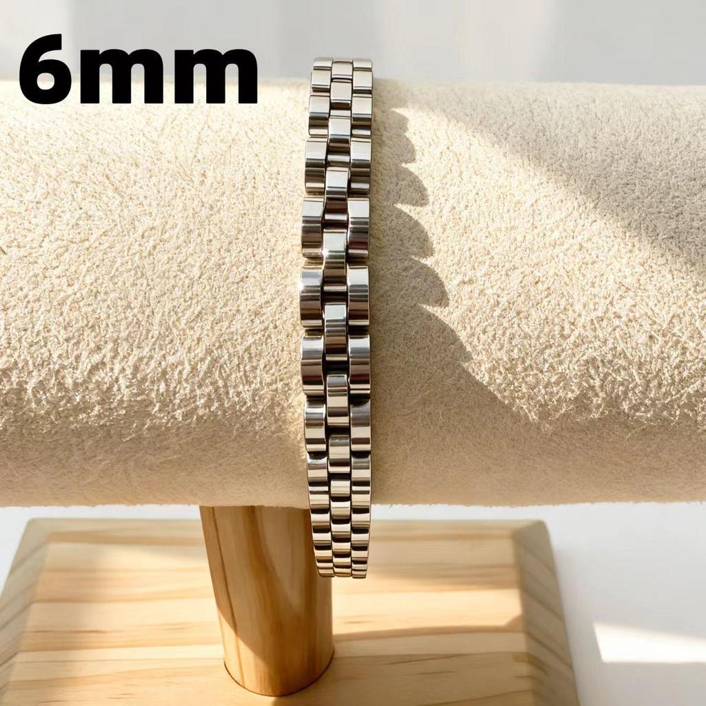High-End Titanium Steel Gold Plated Chain Bracelet for Women