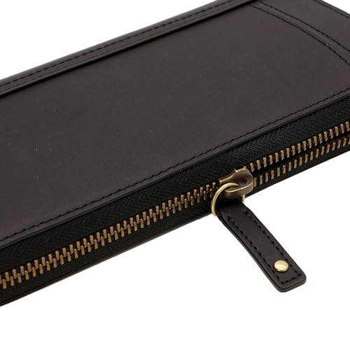 VOLVOX Genuine Leather Long Wallet (Black) VLX-109-01