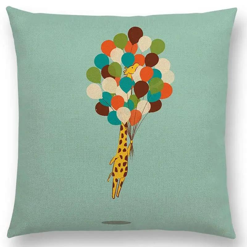 Neueste Cartoon-Tiere Niedlicher Hai Katze Vogel Giraffe Pinguin Wal Eisbär Nilpferd Panda Kissenbezug Auto Sofa Wurfkissenbezug