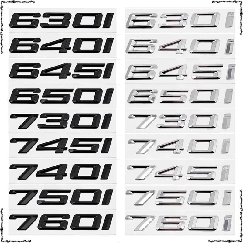 3D For BMW E63 E64 E66 E67 F12 F13 640i 645i 650i 730i 740i 745i 750i 760i Car Tail Letter Emblem Rear Trunk Logo Sticker Decal AJ4