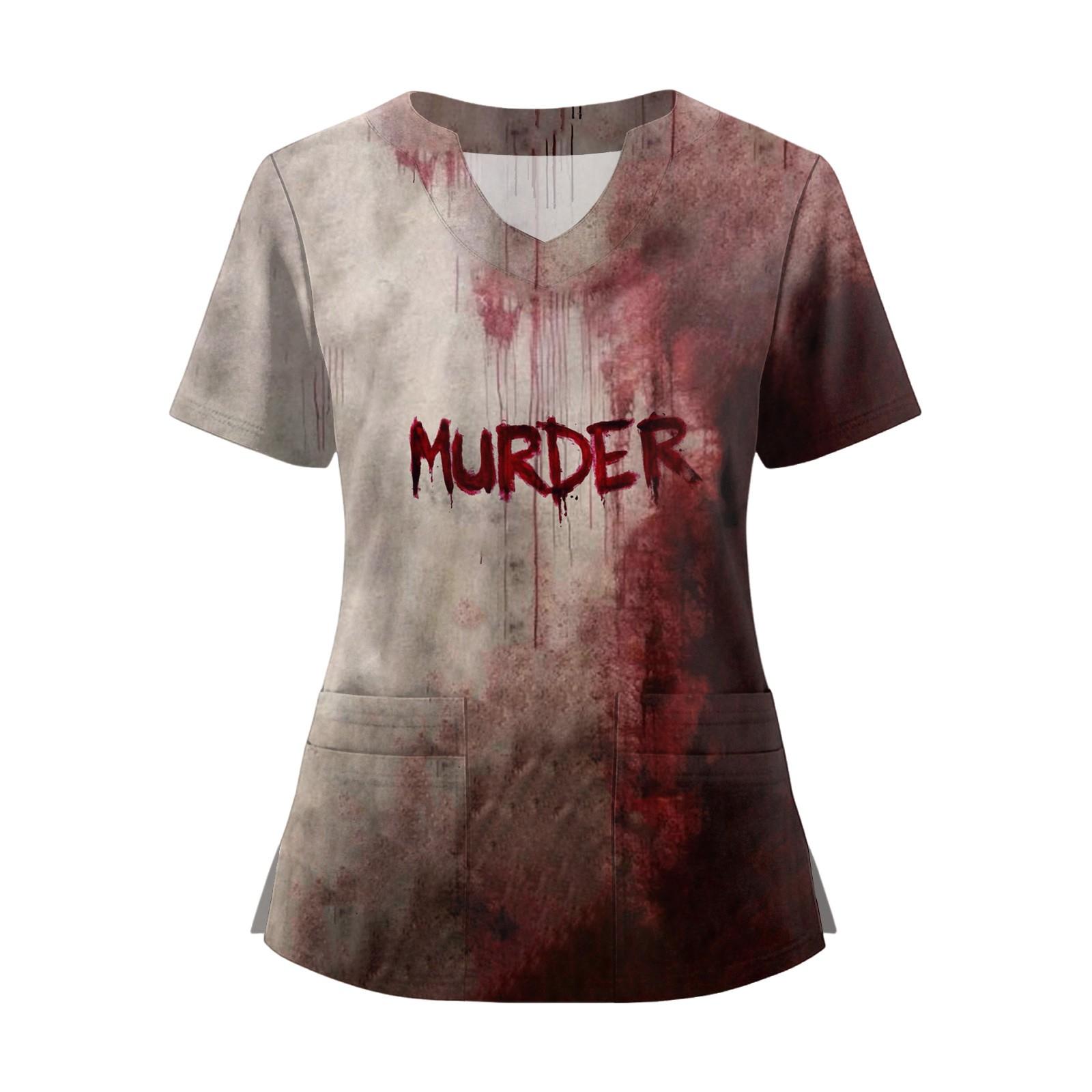 

Women s Short Sleeved Solid Color V-neck Buttonable Side Slit Top T-shirt XXXXXL