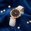Quarz-Armbanduhr für Damen Leuchtend Kompakt Elegante Arabische Ziffern Uhr Einfache Nachtablesung Strasssteine Uhr für Studenten Büro Party Geschenke