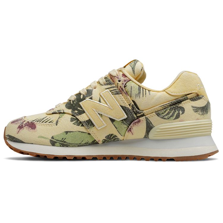 

New Balance 574 Stone Wash с тропическим принтом женские кроссовки кремово-белые солнцезащитные WL574WOP