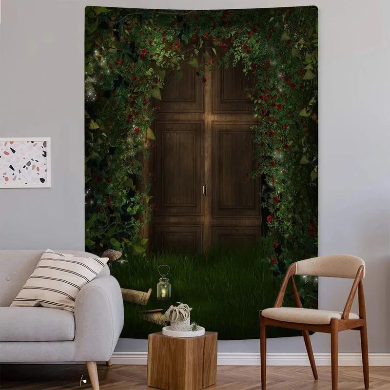 Pastoral Castle Pattern Tapestry Bedroom Living Room Tapestry Home Wall Decoration Tapestry