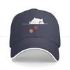 Washed Unisexs Baseball Cap Cat Rolling  Trucker Snapback Caps Dad Hat DND Game Golf Hats