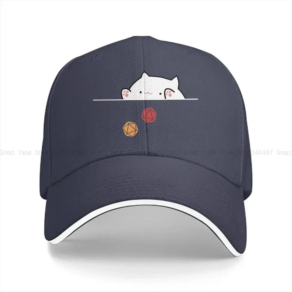 Washed Unisexs Baseball Cap Cat Rolling Trucker Snapback Caps Dad Hat DND Game Golf Hats
