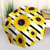 1pc Sunflower Print Folding Umbrella With Excellent UV Protection, 8 Ribs Casual Durable Lightweight Portable Travelling Umbrella For Men &