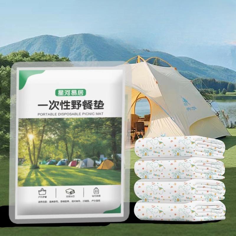 Outdoor Disposable Picnic MATS, Moisture-proof MATS, Single and Double Person Dirt Separation MATS, Thickened Lawn Floor MATS