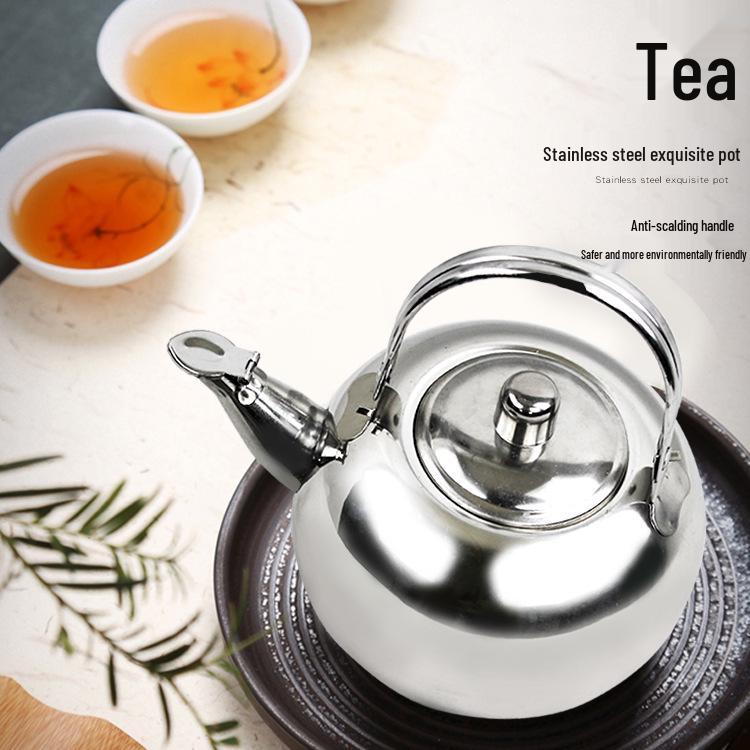 Stainless Steel Non-Magnetic Exquisite Teapot with Filter for Induction Cookers