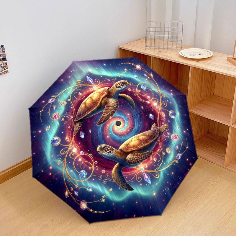 Star Animals Pattern Pattern New Style Umbrella, 1 Piece Automatic Folding Umbrella, Portable Travel Umbrella, Outdoor Umbrella, Birthday Gift