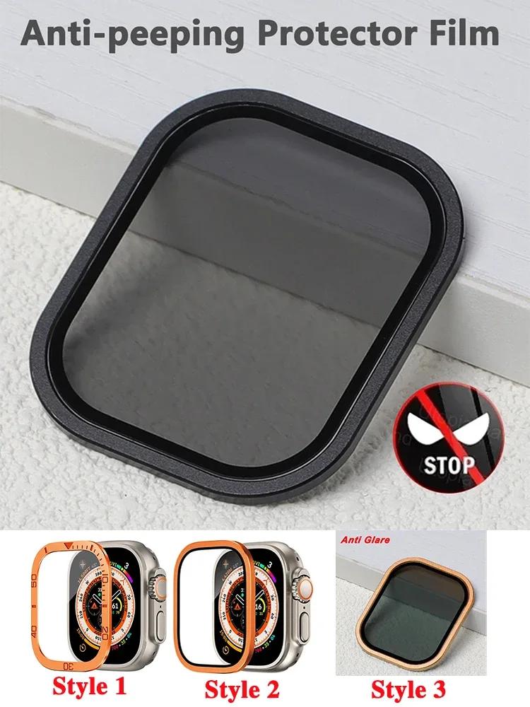 Screen Protector For Apple Watch Ultra 49mm Case Accessories Metal Cover Frame+Tempered Glass For iWatch Ultra 2 49mm Bezel Ring