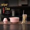Japanese Wave Pattern Ceramic Matcha Tea Set – Bowl, Chasen Stand, and Whisk Holder for Tea Ceremonies