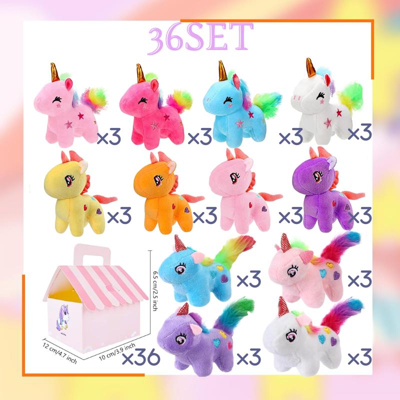 8-36Sets Unicorn Stuffed Animals Adopt Me Unicorn Plush Party Favors Birthday Gifts with House for Girls