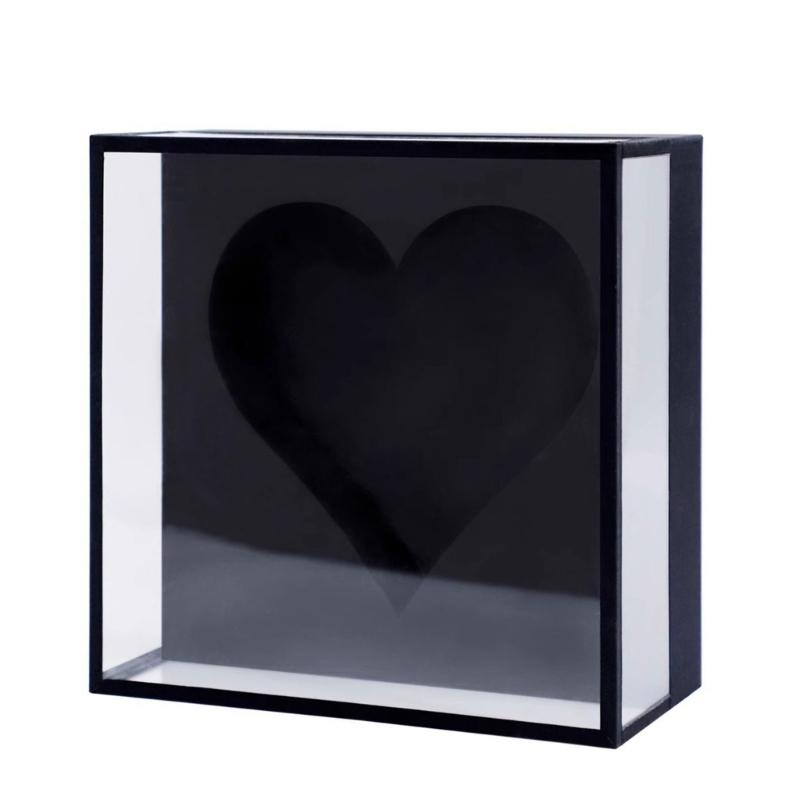 Elegant Heart Design Acrylic Display Case Anniversary Gift Packaging for Preserving Roses Jewelry Decorative Items