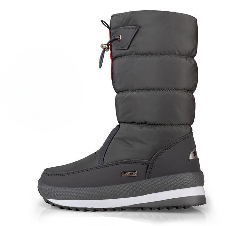 Winter thick women's snow boots Warm Plush Mid-calf Boots Non slip Waterproof  Platform Snow Boot Casual Female White shoes
