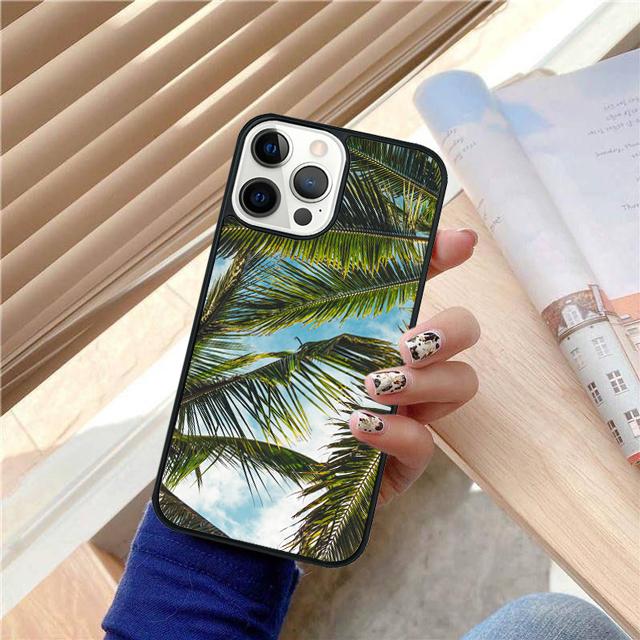 Tropical Palm Trees Leaf Plant Phone Case Cover For iPhone 17 Air 15 16 Pro Max 14 13 12 11 Pro Max Plus Coque iPhone 17Air