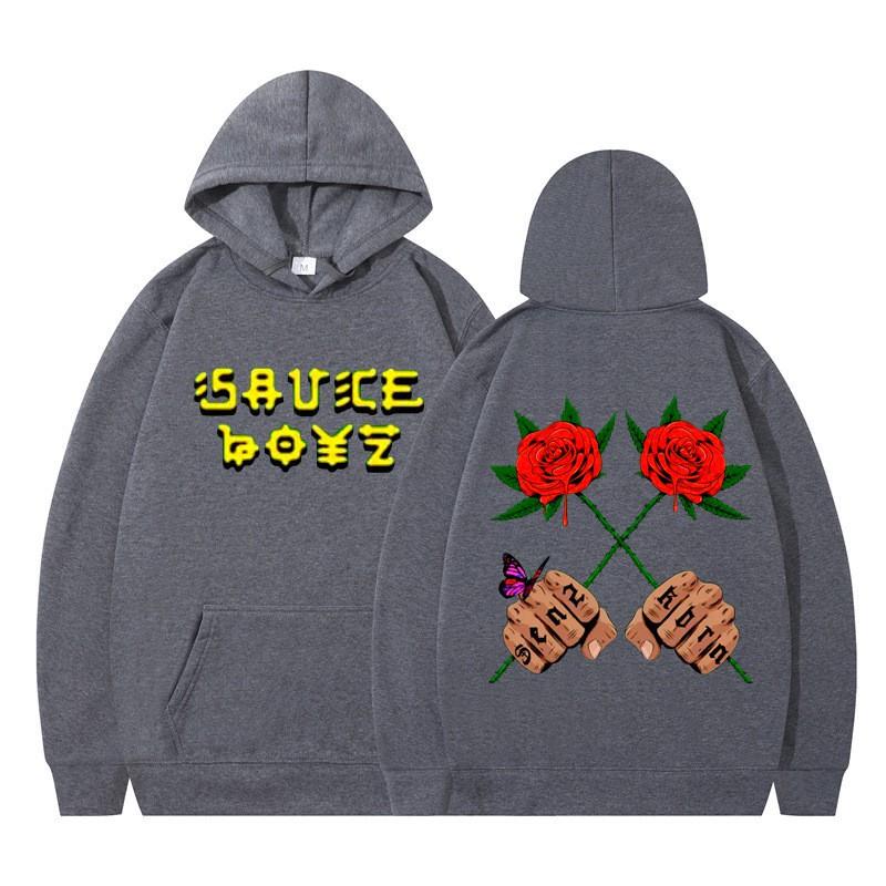 Oversized Hip Hop Hoodie Couples Street Style Printed Sweatshirt Casual Wear