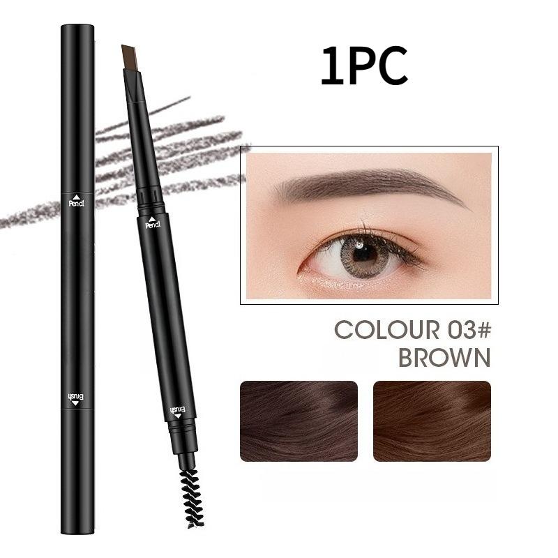 1PC Double-Ended Automatic Rotating Eyebrow Pencil: Waterproof, sweatproof, long-lasting, no makeup fading, beginner eyebrow pencil
