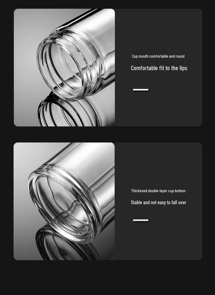 Double-Walled High Borosilicate Glass Cup, Heat Resistant Insulated Transparent Tea Cup.