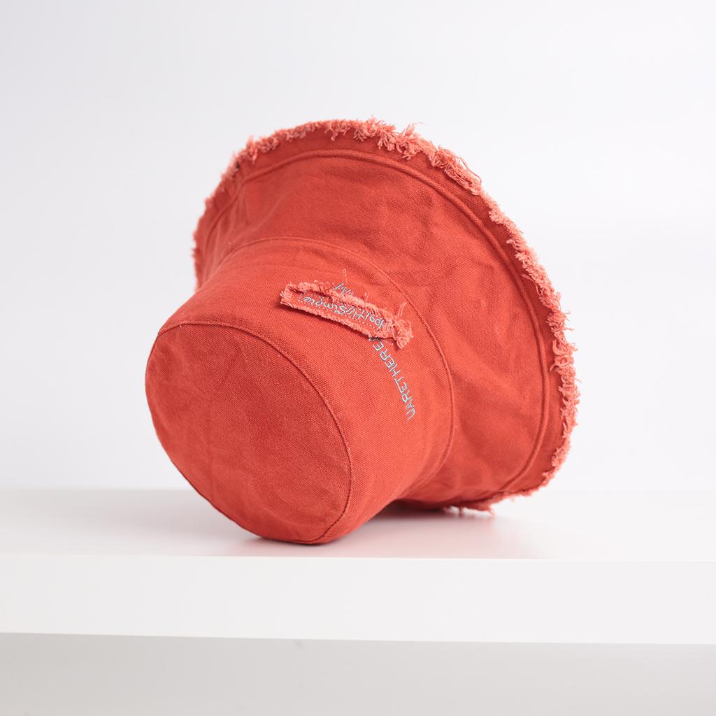 Cotton rough edge bucket hat spring summer autumn women's casual hat trendy brand women's spring versatile basin hat