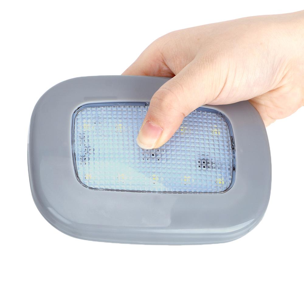 Universal Auto Interior Light White Magnet Dome Light Car Reading Light 10 LED Vehicle Roof Ceiling Lamp USB Charging