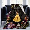 1pc, Disney's Beauty and the Beast Home Décor Blankets Perfect for Bedroom, Living Room, Travel, Camping, Car