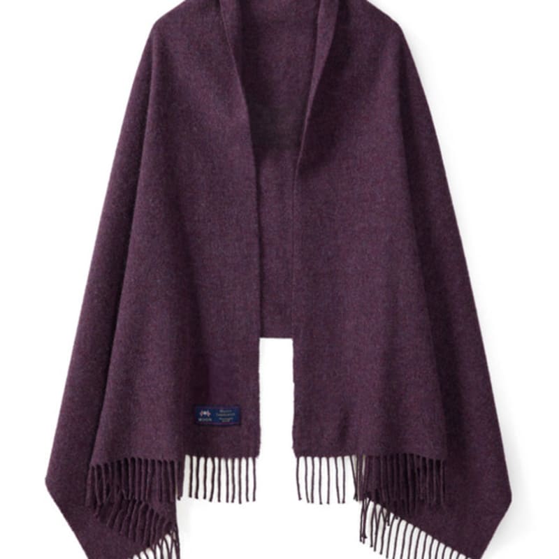 

ABRAHAM MOON Merino Wool Shawl 70cm - Purple Heather FREE