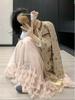 2026 New Women's Apricot Mesh A-Line Skirt High-Waist Slimming Gentle-Touch Long Skirt