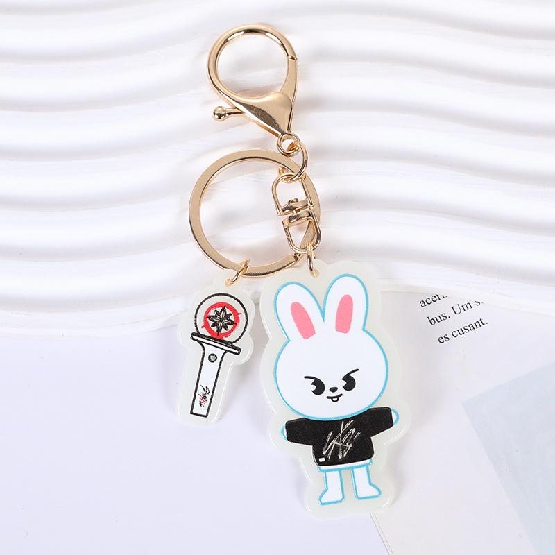 Stray Kids' New Luminous Acrylic Keychain SKZOO Bangchan Star Peripheral Collection Collective Star Support Luminous Pendant
