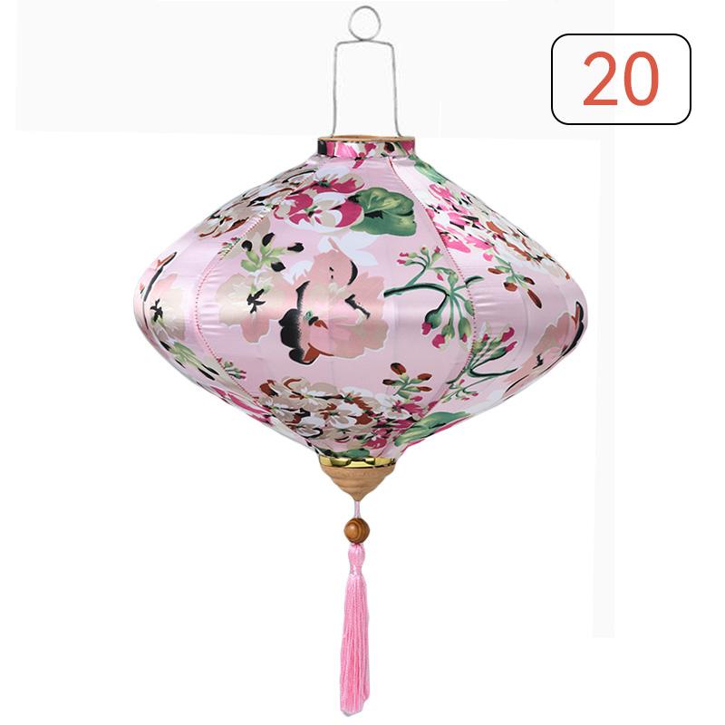 Seidenlaterne im chinesischen Stil 12/14 Zoll Antike Palastlaterne Vietnam Traditionell Mondfest Frühlingsfest Party Hängende Dekoration