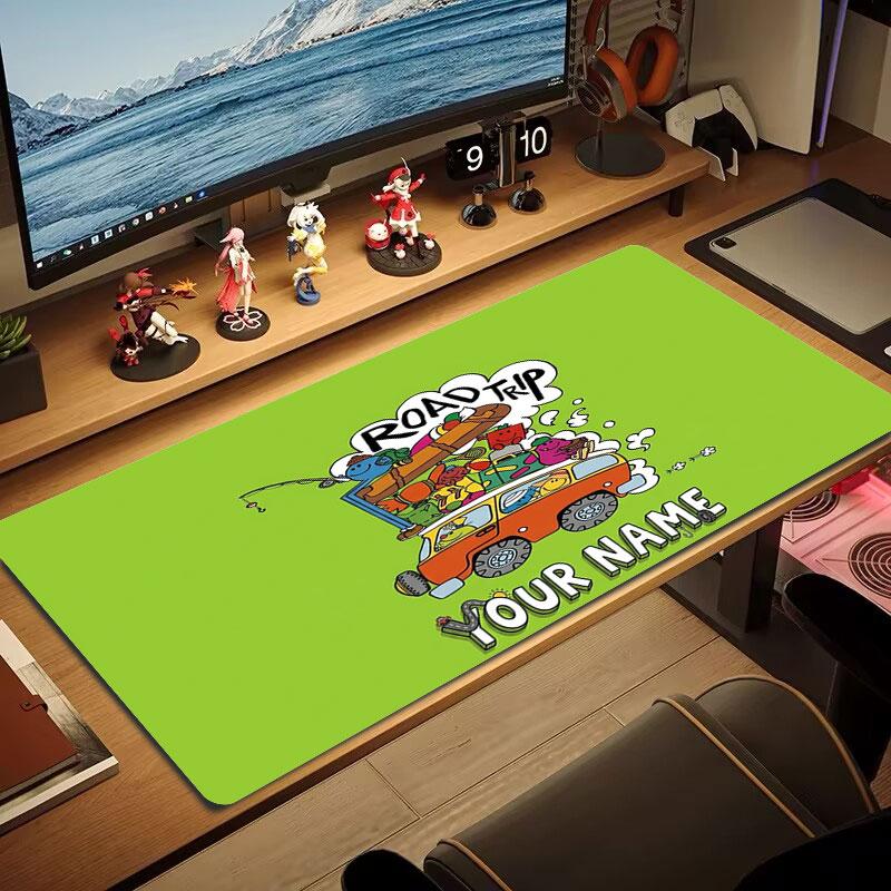 Mr. Men Little Miss Custom Name Large Size Mouse Pad Large Gaming Table Cushion Non-slip Laptop Tablet Big Mousepad XXL Mat Mini PC Playmat With Lock