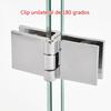 Dickes Glastürscharnier, Kupferglasklemme, 0 Grad/90 Grad/180 Grad, Glasschrank, Vitrine, Schranktürscharnier