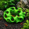 Stable Bottom Decoration for Aquarium 3D Printed Hideout Cave, Wavy Hollow Ring Fish Shrimp Shelter, Freshwater Decor Breeding Hiding Hole Decor, Tank