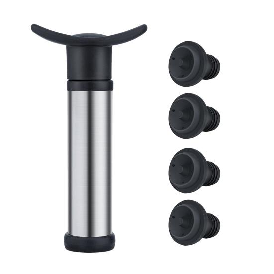 

Вакуумный насос для сохранения вина с 4 пробками, укупорщик бутылок, набор из нержавеющей стали для сохранения свежести вина