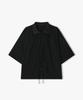 LIBERCLASSY [26Ss] Lmm32751 Black Pleated Half Shacket