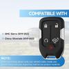 Key Fob Replacement Fits For GMC Sierra     Chevy Silverado - Smart Proximity Keyless Entry Remote Control 433 Mhz FCC:HYQ1ES P/N:13529632 13591396