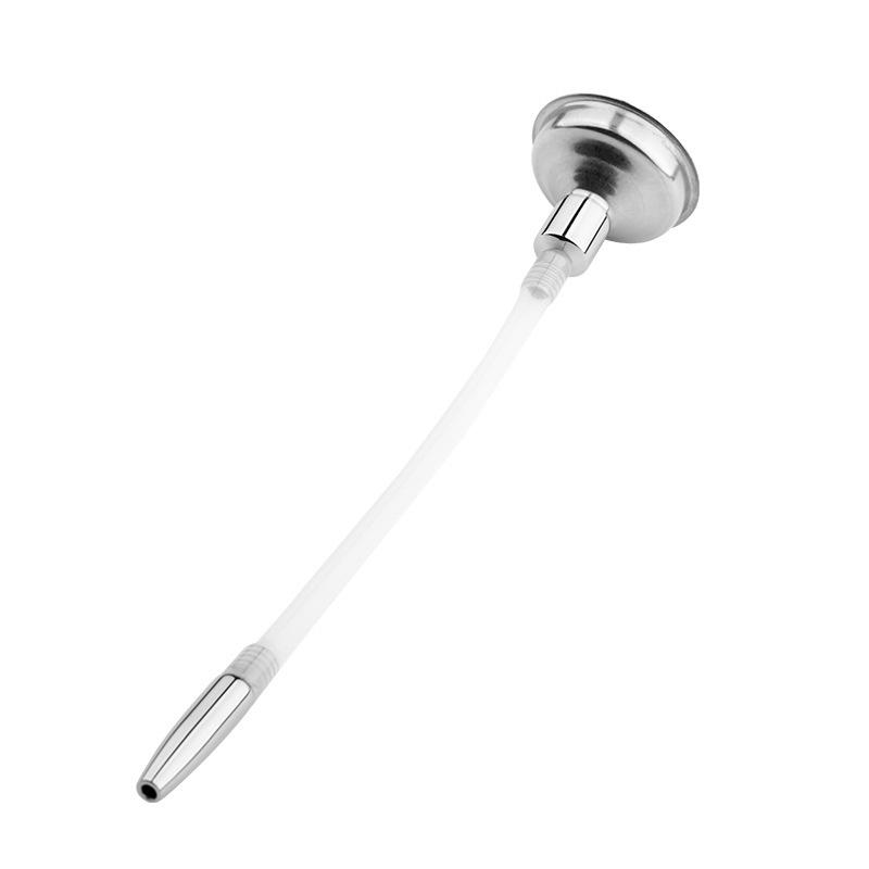 Hollow Metal Urethral Plug with Eye Pull Bead - Adult Stimulation Toy