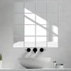 1/916/32 Pcs Decals Mirror Stickers Glass Home Mosaic Set Silver Square Tiles Toilet 15*15cm Wall 15CM Acrylic Bathroom