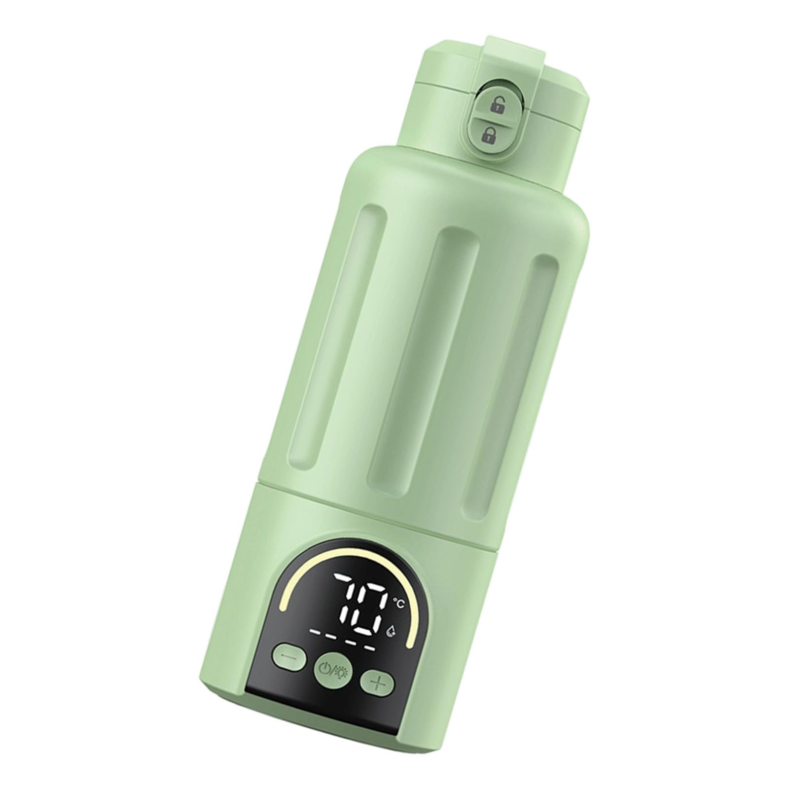 

30W Type C Rechargeable Bottle Warmer 500ML Rapid Heating Cup Cordless with Digital Display Portable Portable Bottle Warmer зелёный